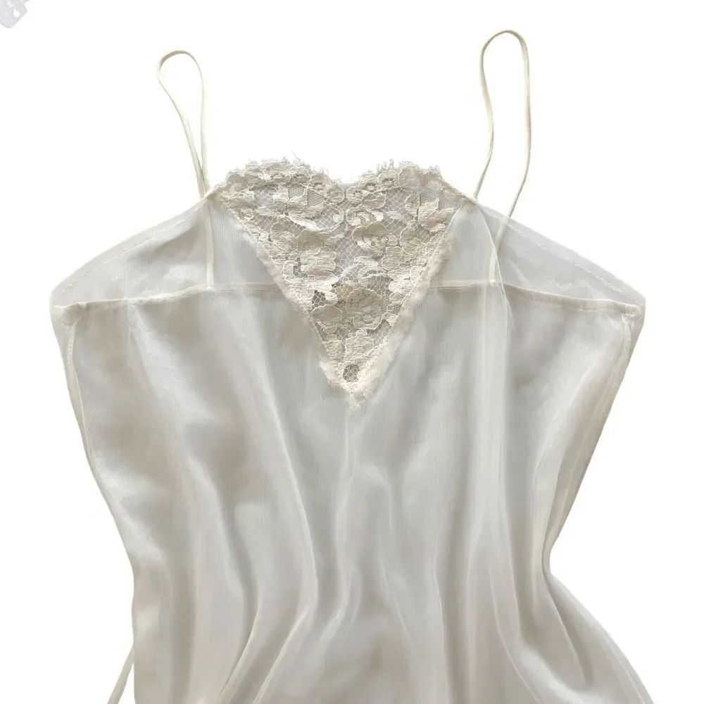 Vintage Sheer Lace Slip Dress - Picture 4 of 8